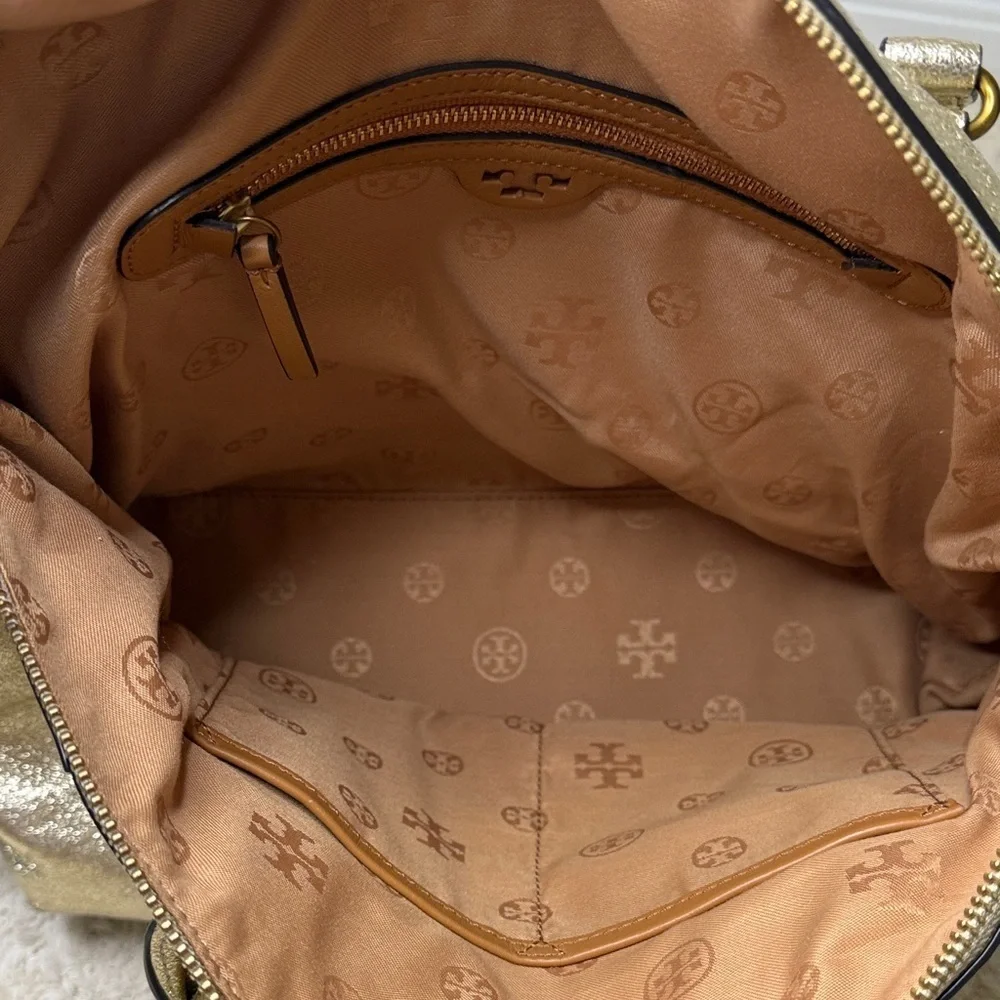 Like New Tory Burch Gold Kira Top Handle Satchel